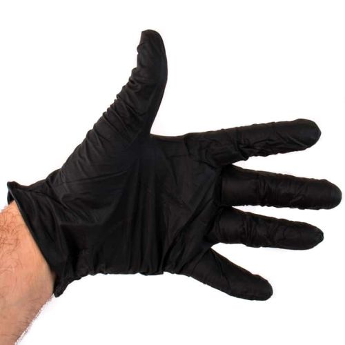MTN Nitril Protective Gloves, Black.