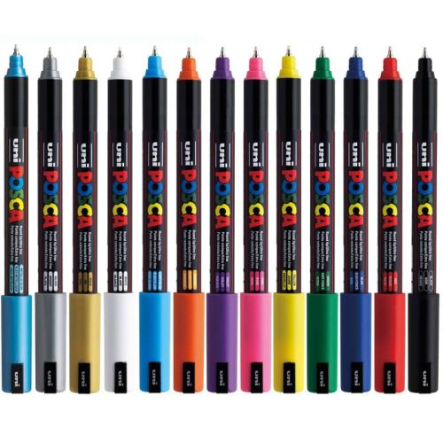 Posca Pens: PC-17K Extra Broad Tip - 8 colours: Black - £7.40