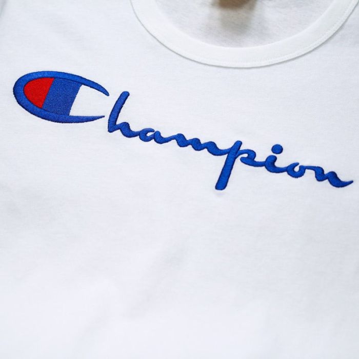 Champion Big Script T-shirt, White.