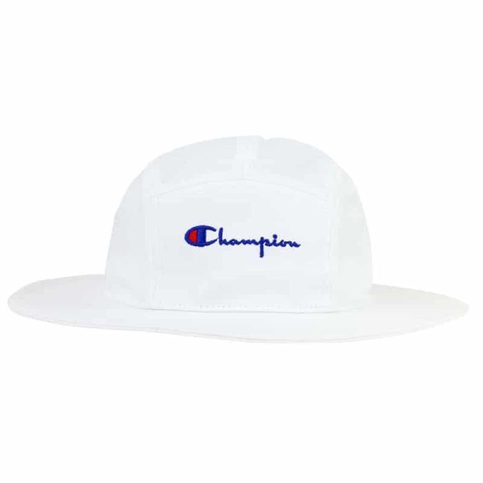 Champion Bucket Hat Script Logo, White.