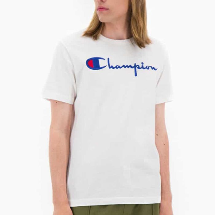 Champion Big Script T-shirt, White.