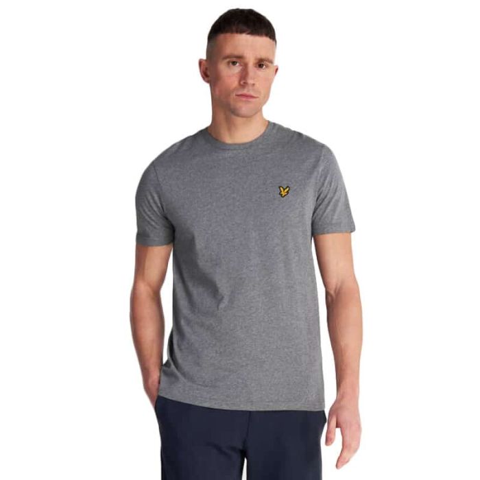 Lyle & Scott Crew T-shirt. Grey Melange.