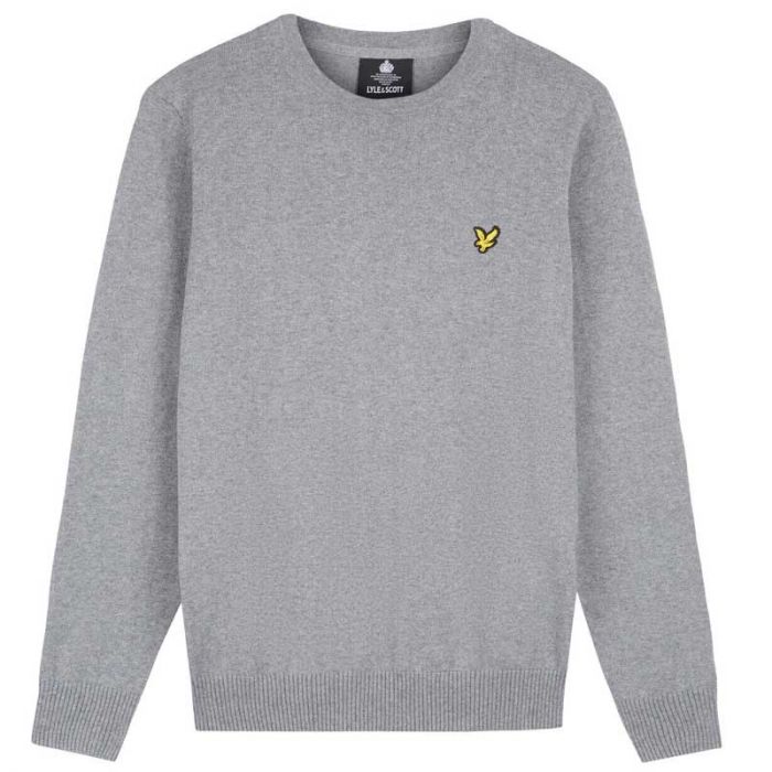 Lyle & Scott Stickad Tröja, Grey melange.