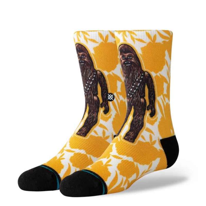 Stance Floral Chewie Kids, Yellow.