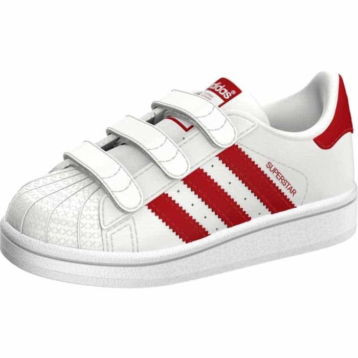 Adidas Red Superstar Shelltoe CF 1, White/Red.