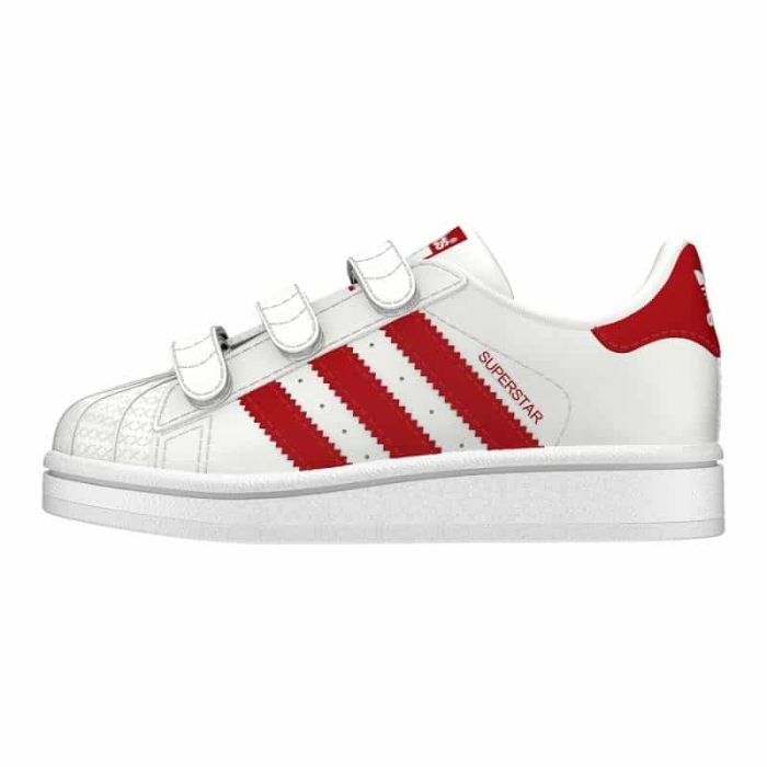 Adidas Red Superstar Shelltoe CF 1, White/Red.