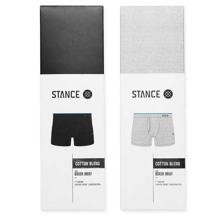 Stance Boxer 2-Pack Cotton Blend, Black & Grey.