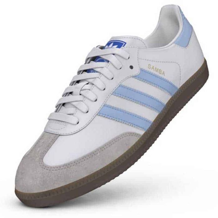 Adidas Samba OG Sneaker, White/Sky.