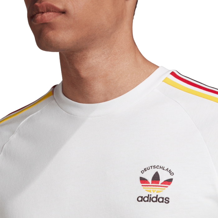 Adidas Originals Deutschland Stripes Tee, White.