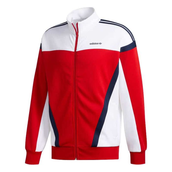 Adidas Classics Track Top, White/Red.