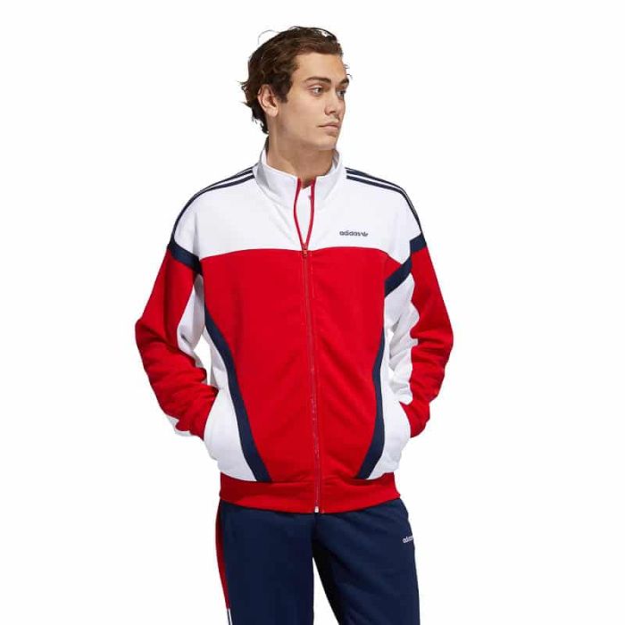 Adidas Classics Track Top, White/Red.