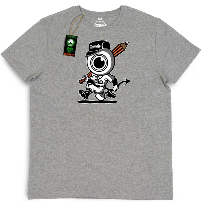 Impala Bernie Organic T-shirt Grey Melange.