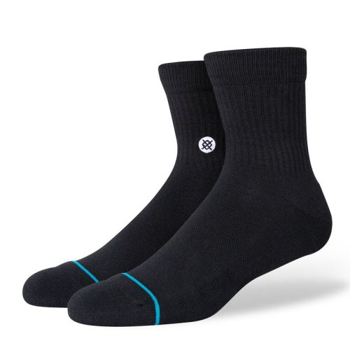 Stance Icon Quarter Socks, Black.