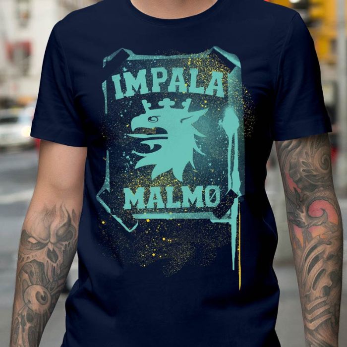 Impala Malmö Spray Navy T-shirt.