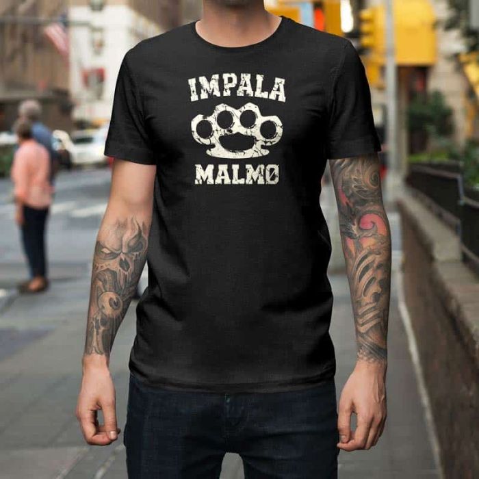 Impala Malmö Knuckle Charcoal Melange T-shirt.