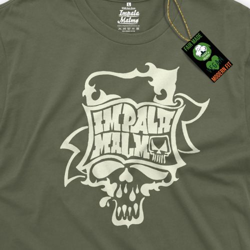 Impala Malmö Green Chicano Skull T-shirt.