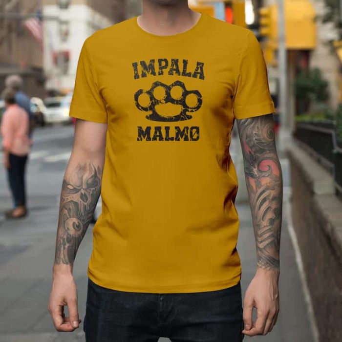 Impala Malmö Knuckle Mustard T-shirt.