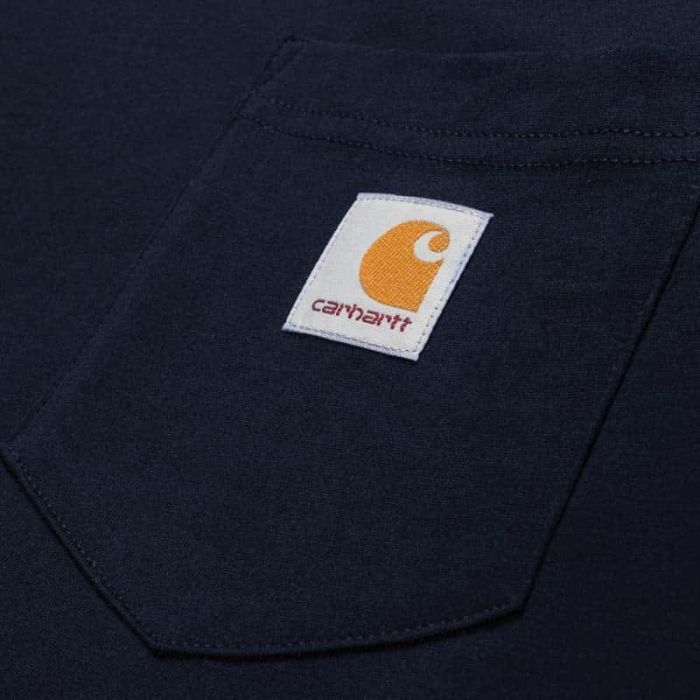 Carhartt Navy Long Sleeve Pocket T-shirt.