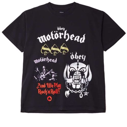 Obey Motorhead Test Print T-shirt, Black.