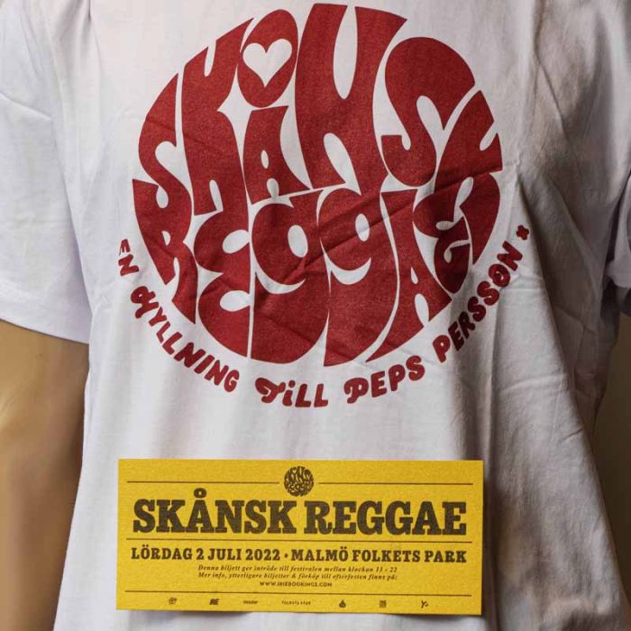 Skånsk Reggae Guldbiljett & T-shirt.