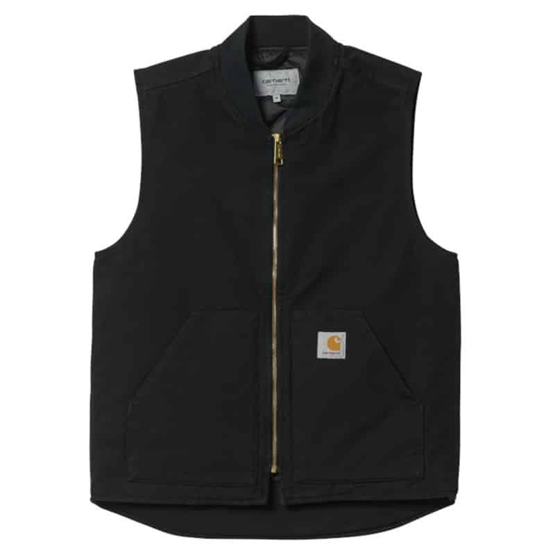 Carhartt Vest Black Rinsed, Organic.