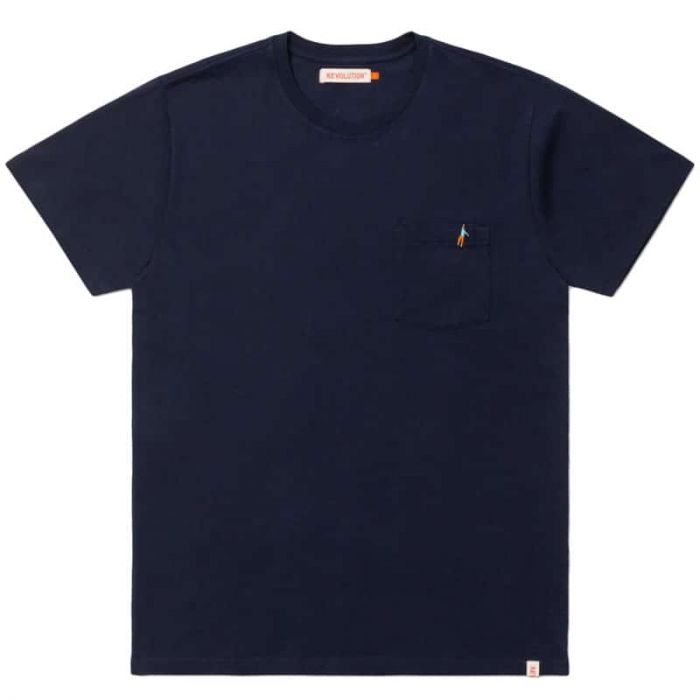 Revolution Hang Pocket T-shirt, Navy.