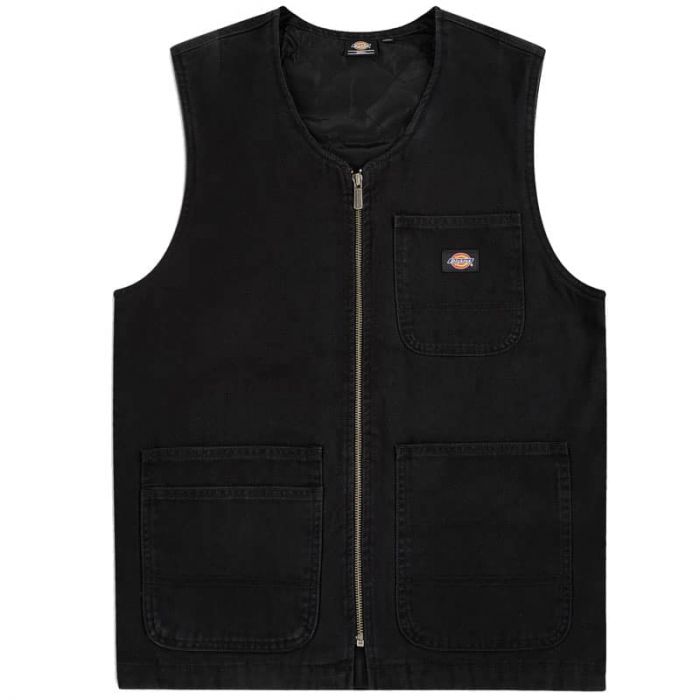 Dickies Black Canvas Vest.