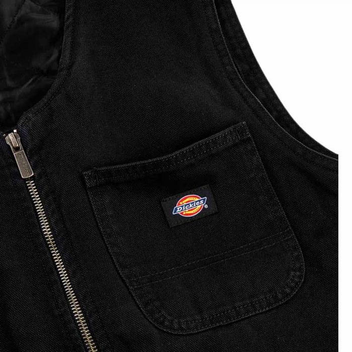 Dickies Black Canvas Vest.