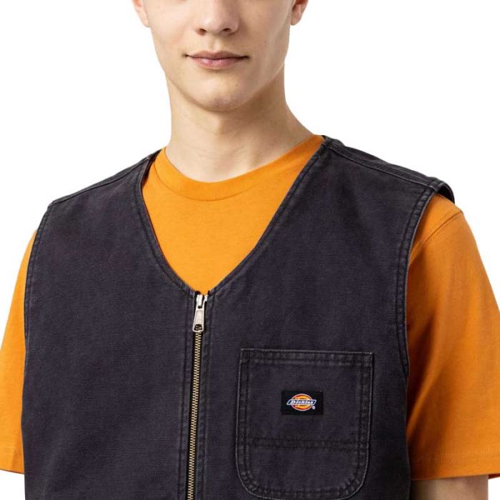 Dickies Black Canvas Vest.