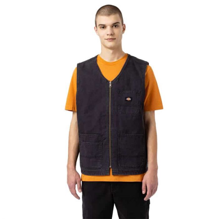 Dickies Black Canvas Vest.