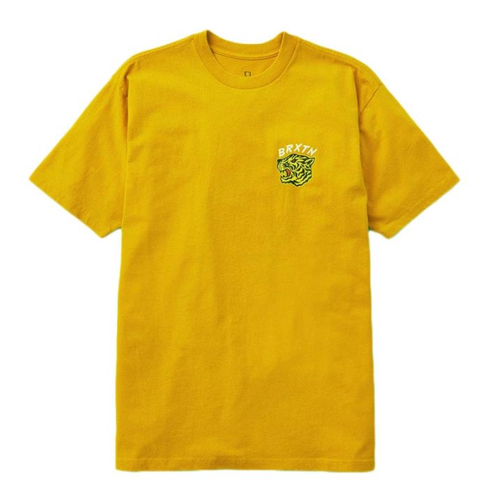 Brixton Kit Standard T-shirt, Gold.
