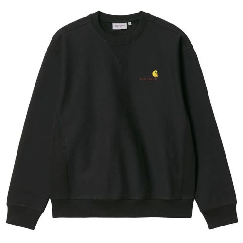 Carhartt American Script Sweatshirt, Black.