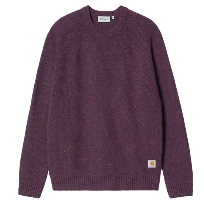 Carhartt Anglistic Sweater Dark-Plum.
