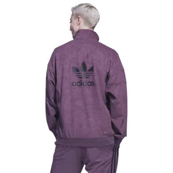 Adidas Plush Track-Jacket Maroon.