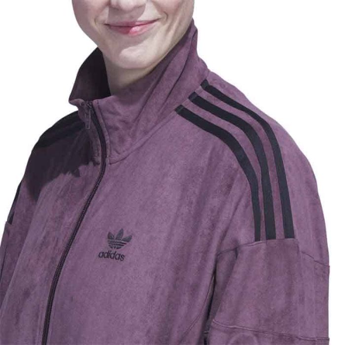 Adidas Plush Track-Jacket Maroon.