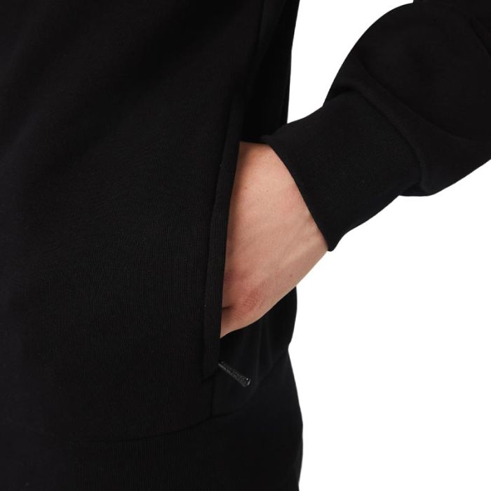 Lacoste Brushed Fleece Zip Sweatshirt Black.