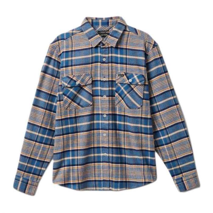 Brixton Bowery Shirt Stretch, Blue.