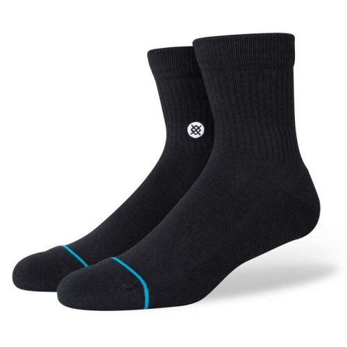 Stance Socks 3pack Icon Quarter, Black.