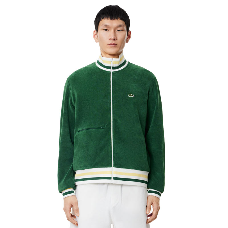 Lacoste Paris Zip Terry Sweatshirt.