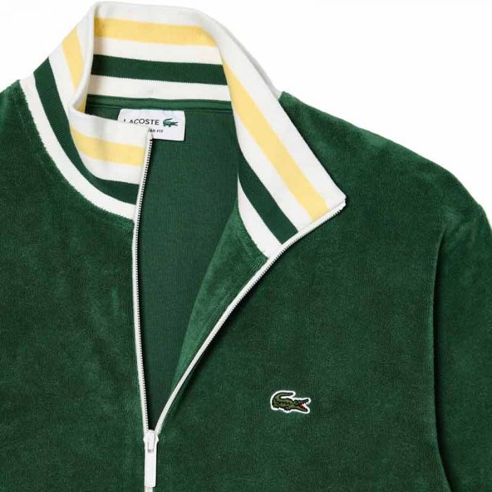 Lacoste Paris Zip Terry Sweatshirt.