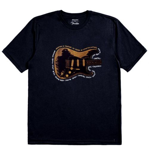 Brixton Fender Strat Tee Black.