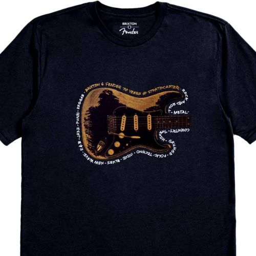 Brixton Fender Strat Tee Black.