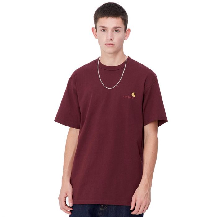 Carhartt American Script Malbec Tee.