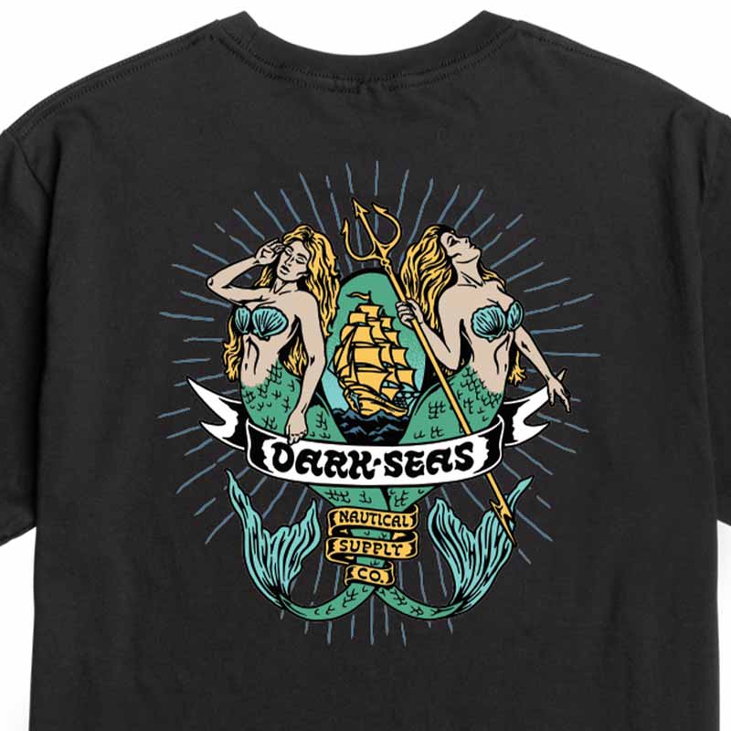 Dark Seas Tee Sea Song Black.